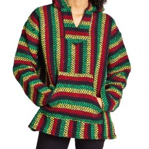 NWOT Classic Rasta Drug Rug Hoodie